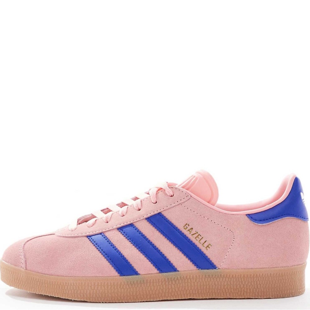 Adidas originals gazelle sneakers in pink and blue